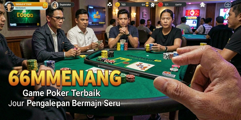 Tampilan gameplay seru di 66MENANG dengan variasi poker yang menarik.