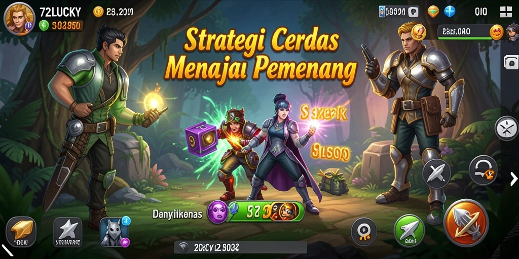 Tangkapan layar dari gameplay strategis 72LUCKY yang intens.