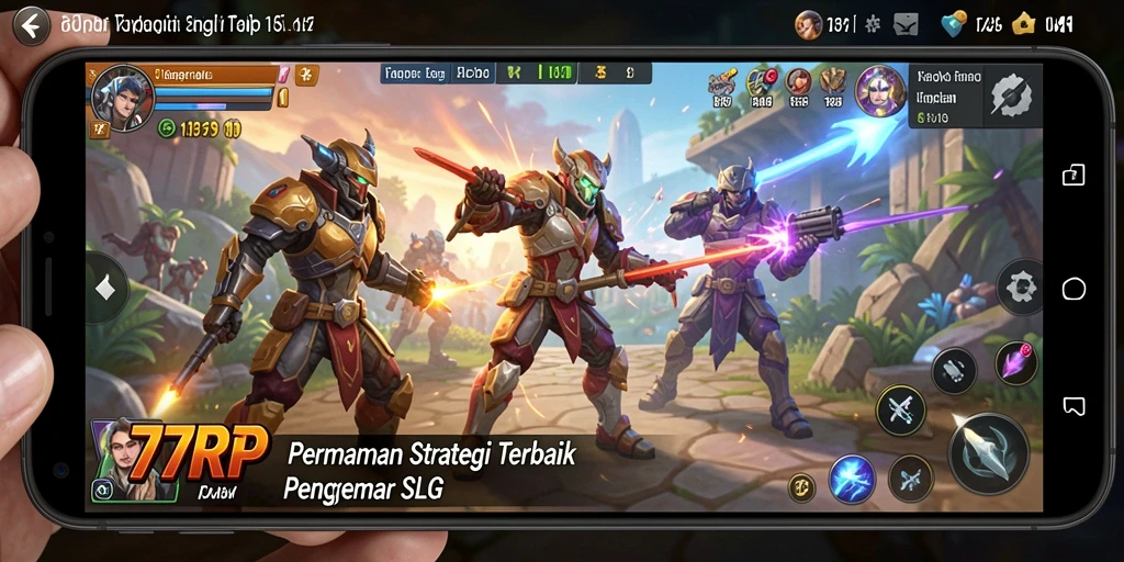 Screenshot gameplay menampilkan strategi dinamis di 77RP.