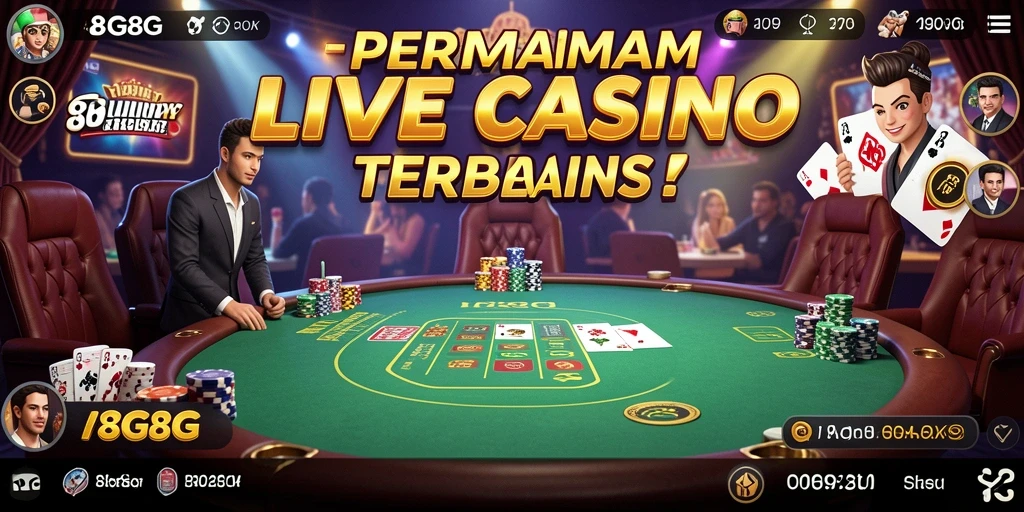 Tampilan utama gameplay Live Casino di 8G8G yang mengasyikkan.