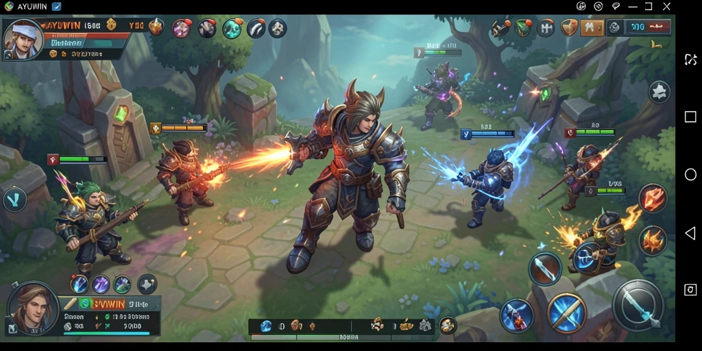 Tampilan gameplay AYUWIN dengan strategi mendalam.