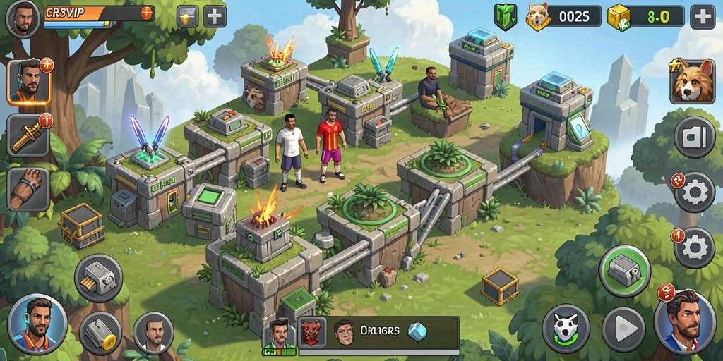 Screenshot utama CR7VIP menunjukkan aksi seru dalam gameplay Tower Defense.