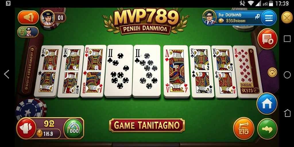 Tampilan gameplay seru dari game Domino MVP789 dengan interaksi pemain.
