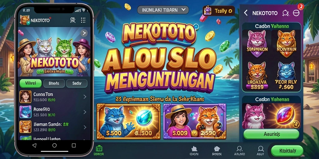 Tampilan gameplay yang seru dari NEKOTOTO.