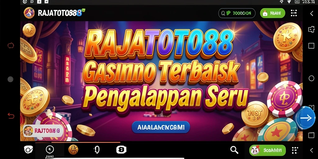 Tampilan gameplay menarik dari RAJATOTO88 di layar smartphone.