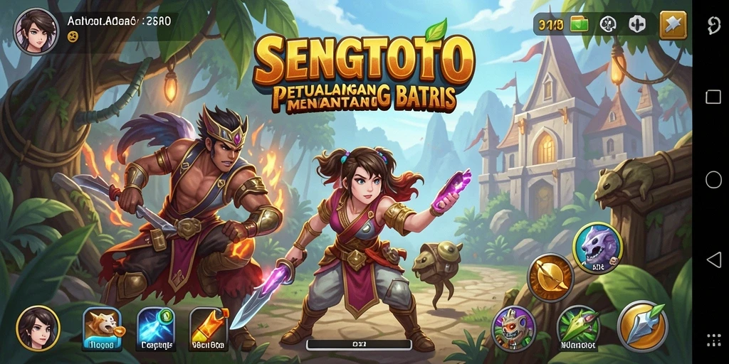 Tampilan gameplay menakjubkan dari SENGTOTO yang menunjukkan petualangan mendebarkan.